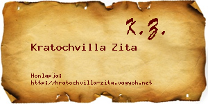 Kratochvilla Zita névjegykártya